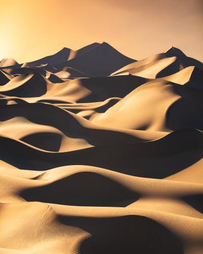 Spectacular sand dunes in Death Valley National Park in California