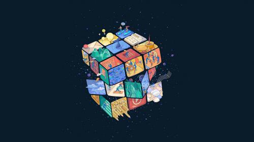 Rubik's cube digital art