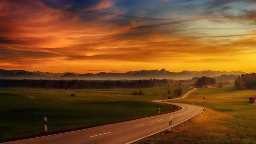 Path with sunset