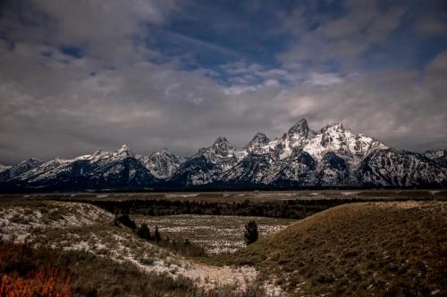 The Teton Range under a Full Moon -