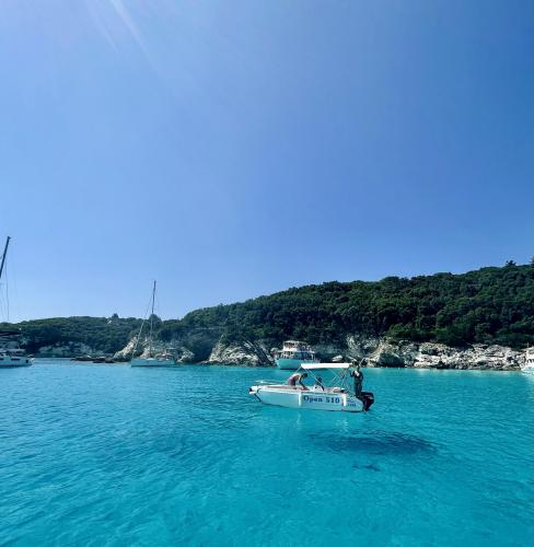 Off the coast of Corfu Island in Greece