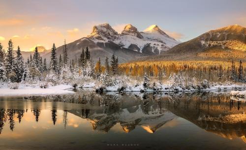 The Three Sisters. Canmore, Canada. Taken in Autumn.