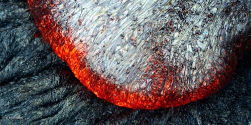 Close up shot of lava