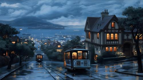 San Fransisco Tram Evening