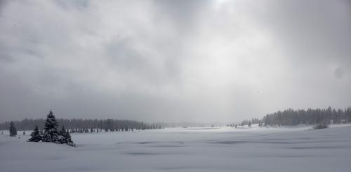 The Grand Mesa blanketed in fresh snow