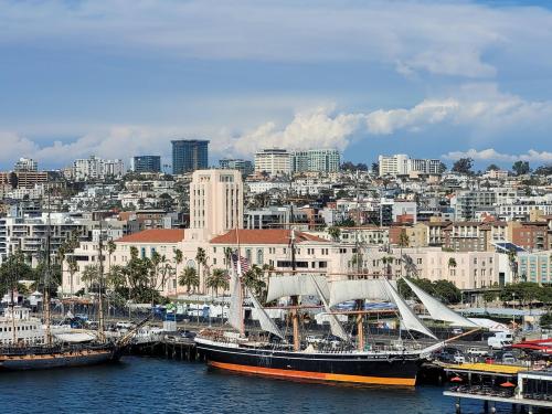 San Diego, California. View of the waterfront and neighborhoods north of Downtown