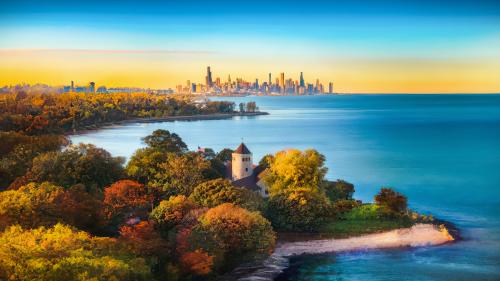 Chicago view from Promontory Point