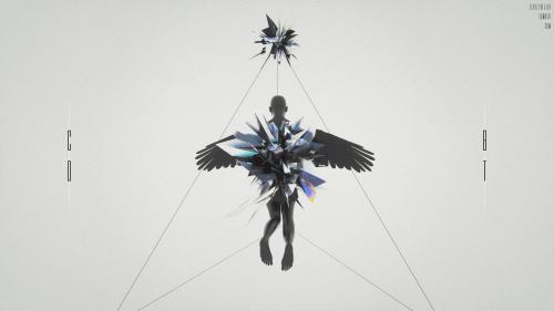 3D Abstract Angel Cyberpunk