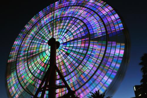 Ferris Wheel long exposure looks like stained glass