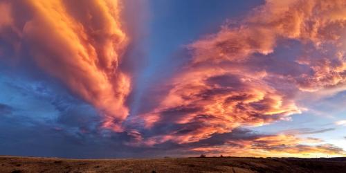 Colorful clouds over Rocky Flats, CO