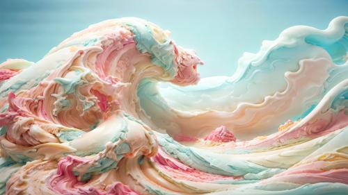 The Great Wave off Kanagawa, made out of Ice Cream