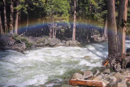 Yosemite National Park, saw such a beautiful rainbow