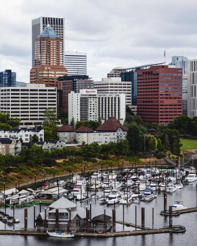 A rare view of Portland, Oregon