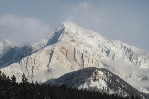 Winter in the Canadian Rockies, near Jasper, Alberta, Canada