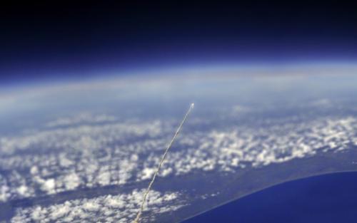 Launch photographed from space