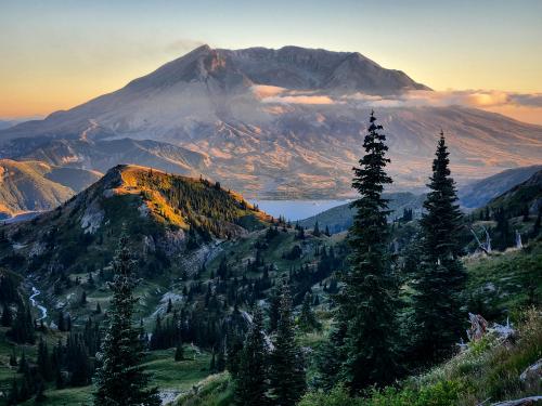 Sunset on Mt St Helen's, WA