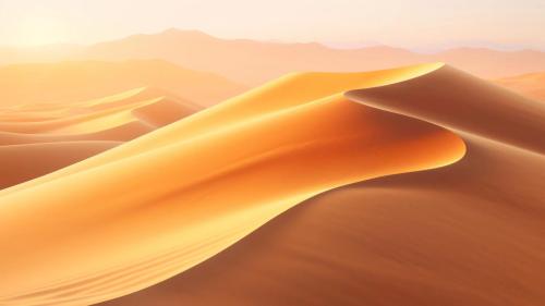 Desert Sand Dunes By Day