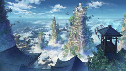 "Castle Town in the Sky" by ソメイよしのり｜Yoshinori Somei