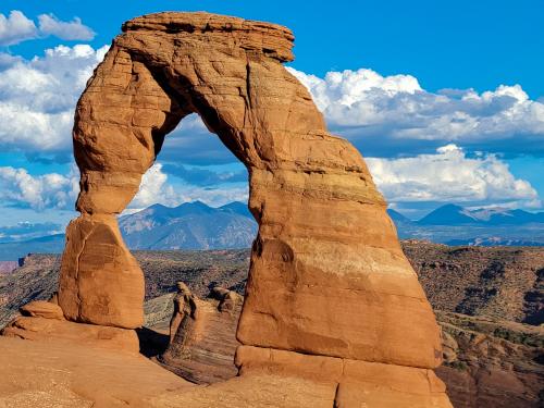 Delicate Arch and La Sal Mountains