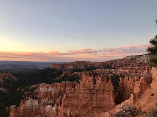 Sunrise glow on the hoodoos of Bryce Canyon National Park, UT