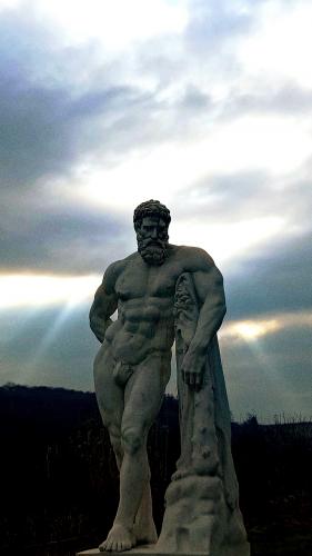 Hercules statue near me...Wallpaper material?