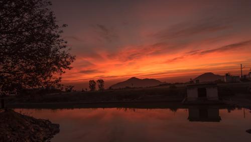 Sunset in India