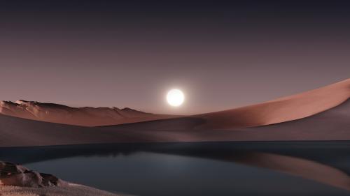 Windows 11 Desert Moon Scenery