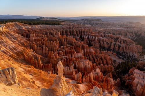 Bryce Canyon National Park - Inspiration Point - It was a beautiful Sunrise on Apr 15 2022 with temps around 27°F or negative 3°C -