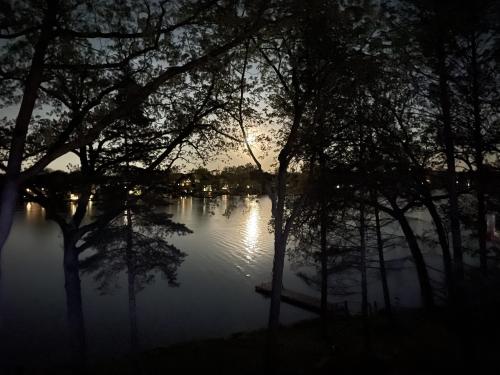 Moon over Okauchee lake