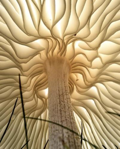 This photograph from underneath a mushroom is STUNNING. Photo credit to Isabelle Soule.