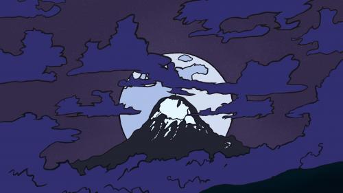 Moonlight on Fuji