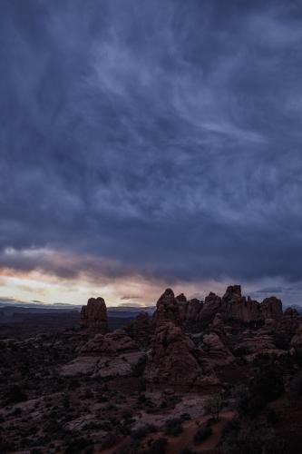 5:36 AM in Arches National Park.