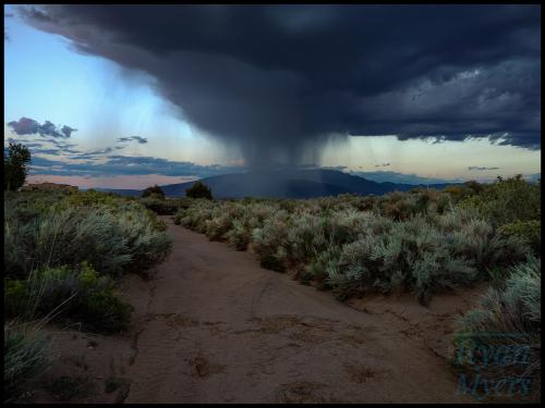 Thunderstorm over the Sandias. Rio Rancho New Mexico.