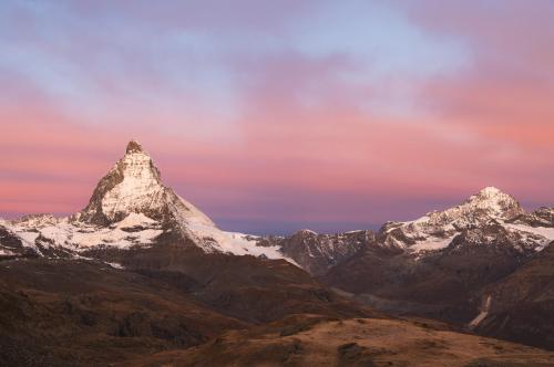 Cotton candy skies above the Matterhorn