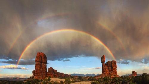 Monument Valley with Rainbow