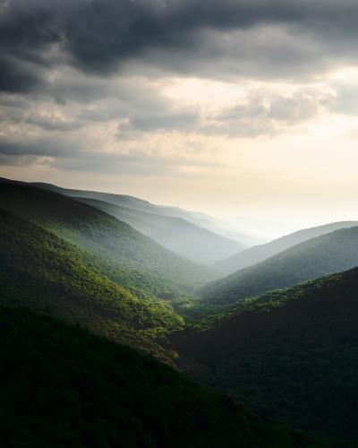 Sunset mountain view in Dolly Sods, WV.