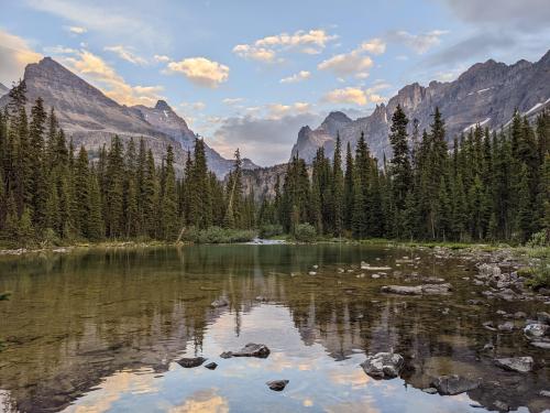 Golden hour at Lake O'Hara, British Columbia