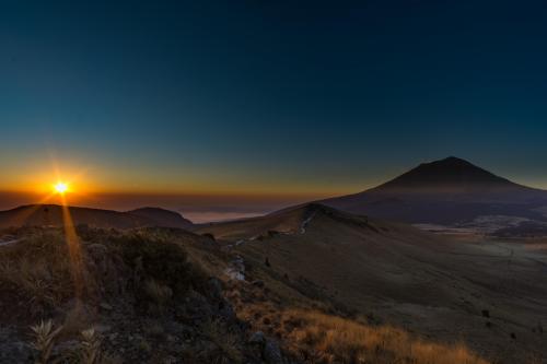 Popocatepetl volcano at sunrise, Mexico