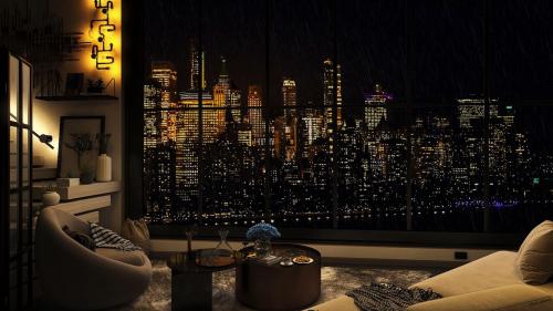 A Rainy Night in NYC Cozy Apartment... | for My Youtube Ambience Channel |