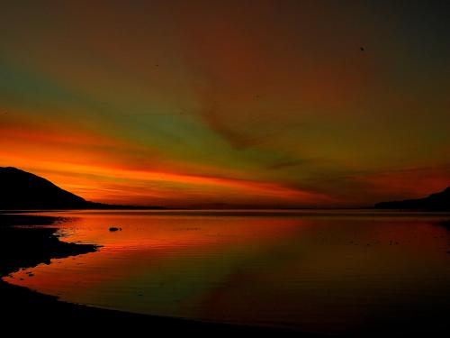 The Sunrise this morning at Carlingford Lough, Ireland .