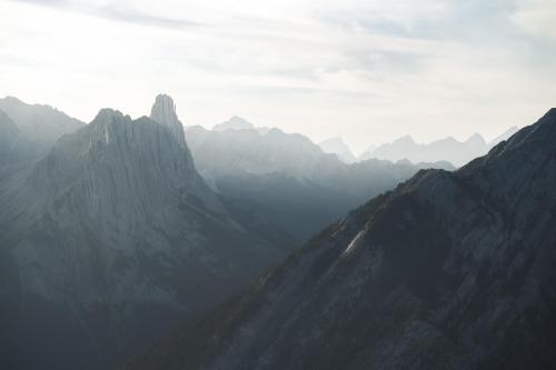 Mountain Range in Banff, Alberta, Canada