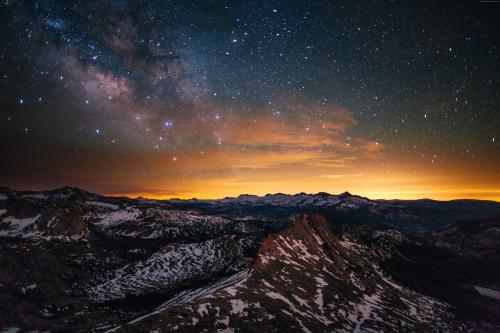 Yosemite Night Start Space Macbook Background