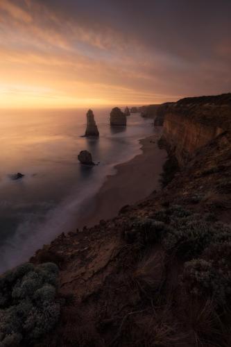 The 12 Apostles on fire!   Great Ocean Road, Australia.