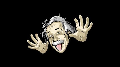 Cartoons funny Albert Einstein  Wallpaper