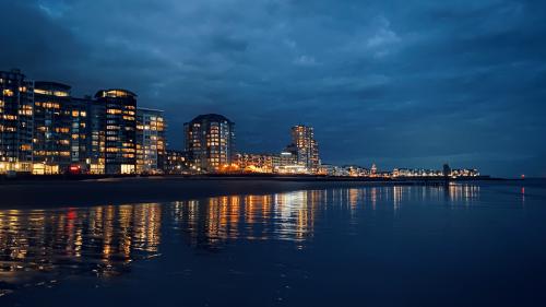 Dusk at the beach