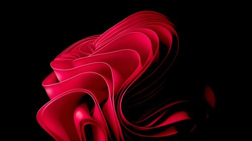Windows 11 Abstract Red Bloom