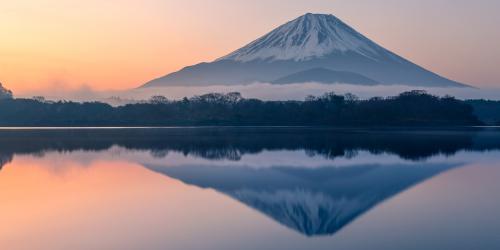 Sunrise from Shoji Lake, Yamanashi