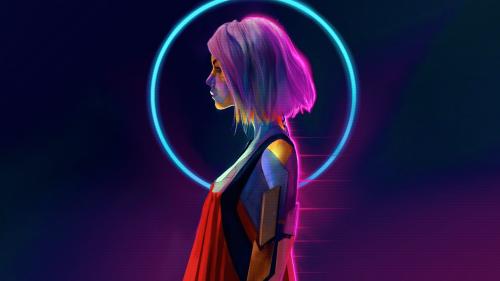 Neon Cyber Girl