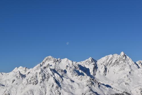 Moon over French Alps,