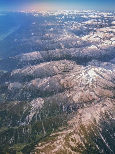 Flight over the Alps, Italy